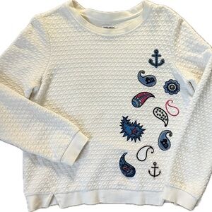 Frankie Morello White Textured Garment